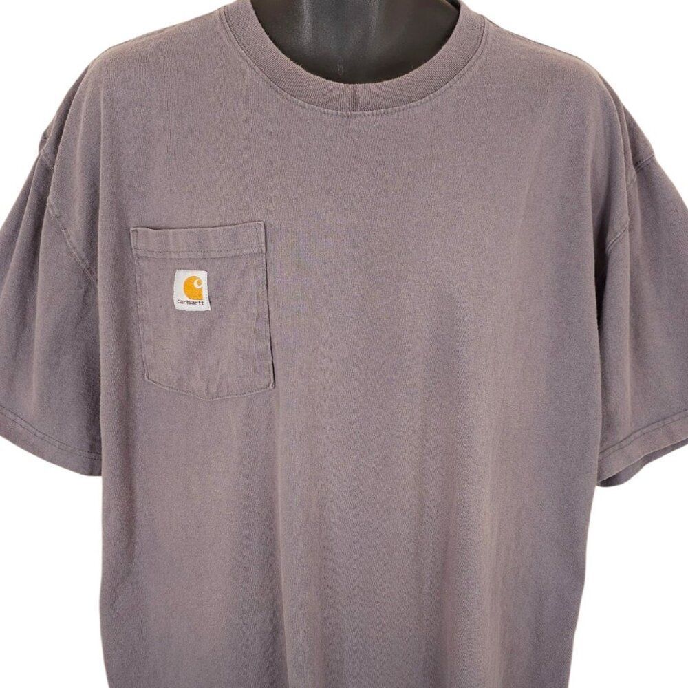 Carhartt Pocket T Shirt Mens Size XL Gray Workwear Heavy Cotton OVERSIZED